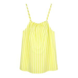 Shift Mini Dress Sz XXL A New Day Neon Yellow  & White Stripe Spaghetti Straps